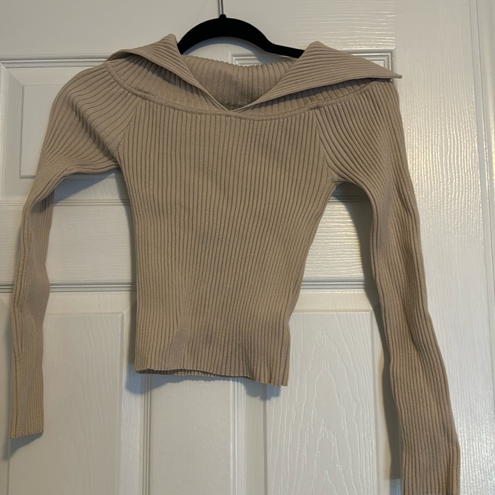 Off shoulder Cream sweater